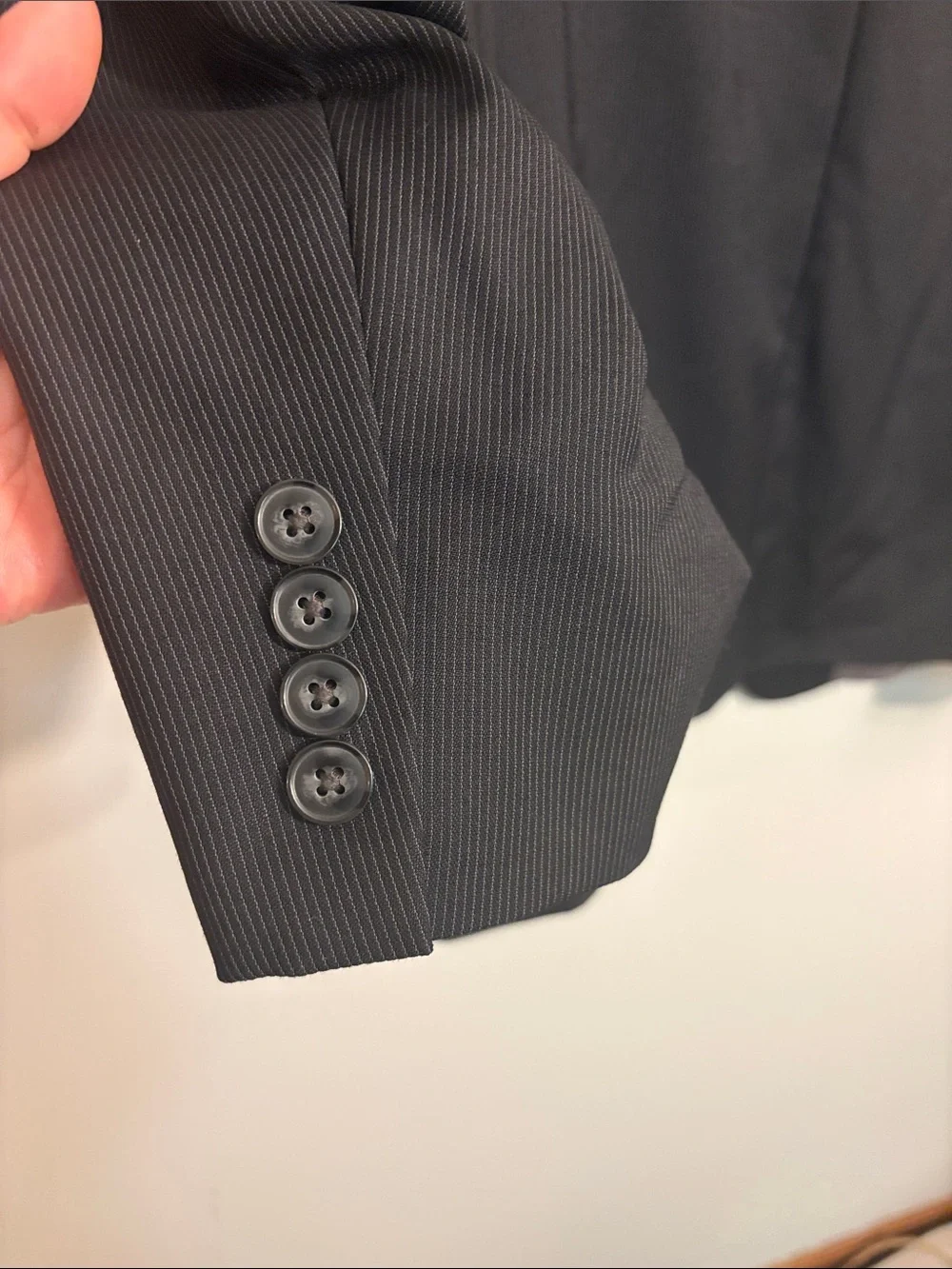 2 piece Calvin Klein Black suit set Two-Button Formal Jacket and pants
